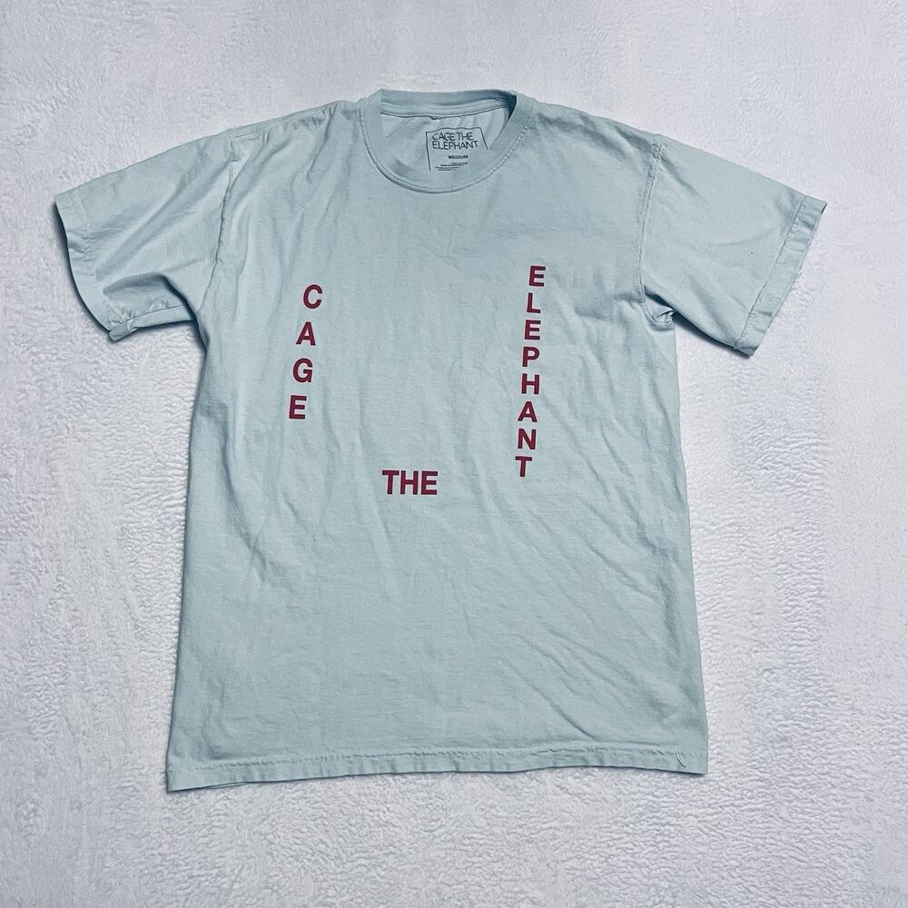 Cage The Elephant Gift For Fans Light Blue T-Shirt Cotton Medium